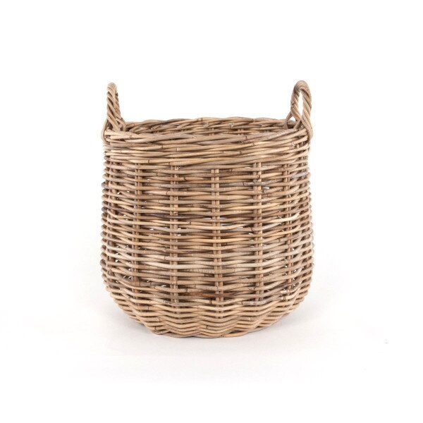 Round Rattan Basket, Casalife Furniture