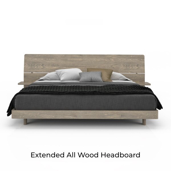 Alma Bed with raw birch finish