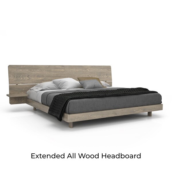 Alma Bed with raw birch finish