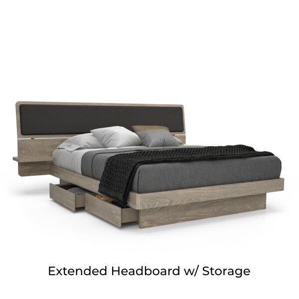Alma Bed with raw birch finish