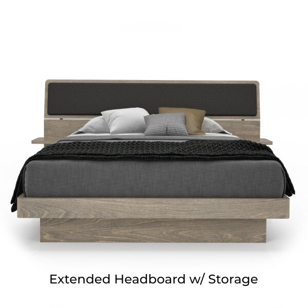 Alma Bed with raw birch finish
