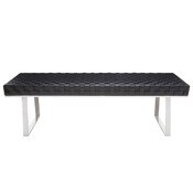 Karlee Bench - Black Bycast Leather