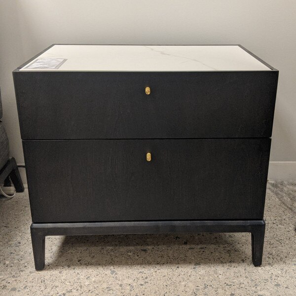 Hemrik 2 Drawer Large Nightstand