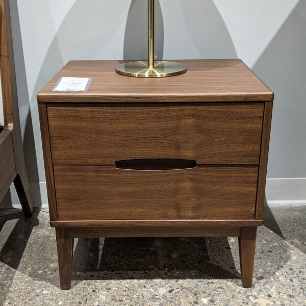 Leila 2-Drawer Night Table - Smoked