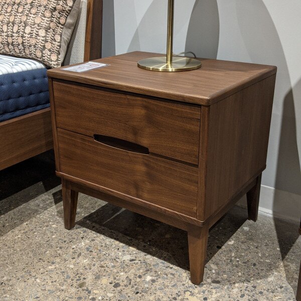Leila 2-Drawer Night Table - Smoked