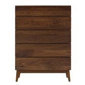 Serra 5 Drawer Chest - Walnut