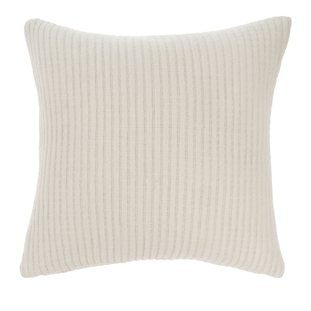 Kantha Stich Toss Pillow - White
