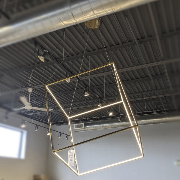 Floating Gold LED Box - Large | Casalife Furniture | Toronto