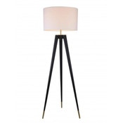 Black & Brass Floor Lamp