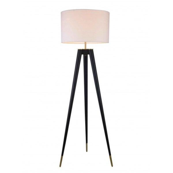 Black & Brass Floor Lamp
