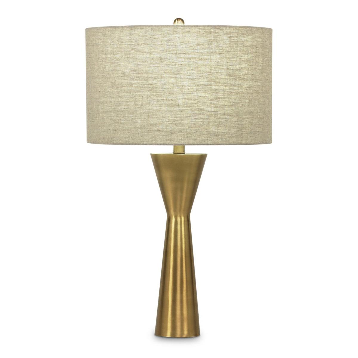 Essex Table Lamp Beige Linen / Antique Brass Casalife