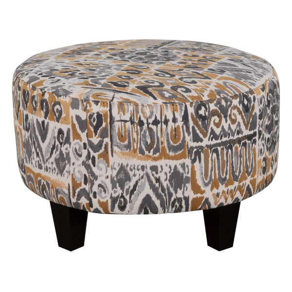 Small Round Fabric Ottoman