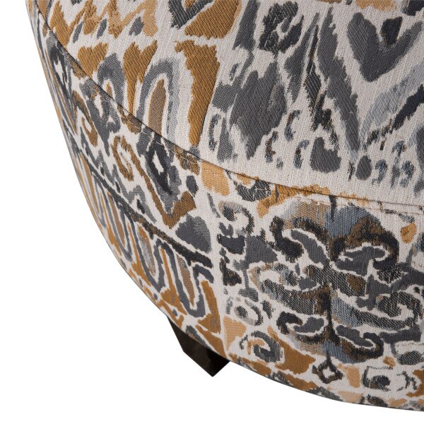 Small Round Fabric Ottoman