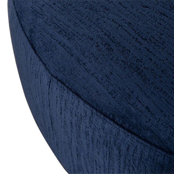 Large Round Fabric Ottoman