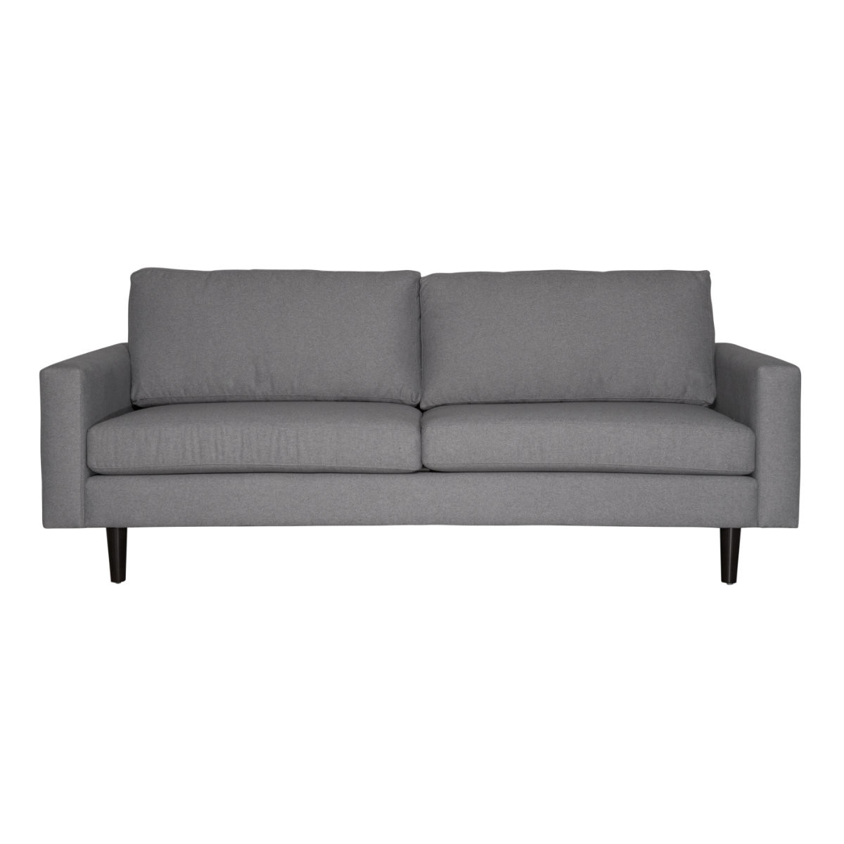 Front of Alex sofa in grey fabric